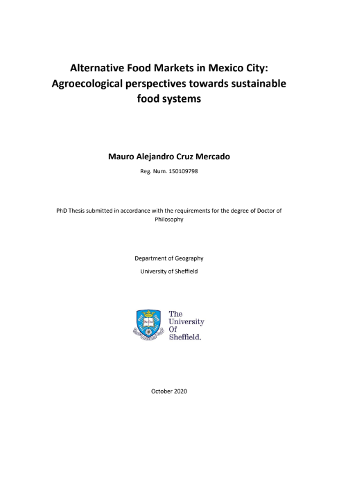 Alternative Food Markets in Mexico City: Agroecological perspectives towards sustainable food systems