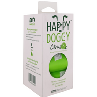 HappyDoggy Citrus Bolsa compostable de fécula de maíz para mascota | 120 Bolsas