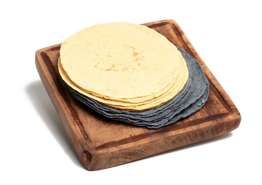 Tortillas de maíz Mixtas  (Maíz de Corazón)  (azul y blanco)