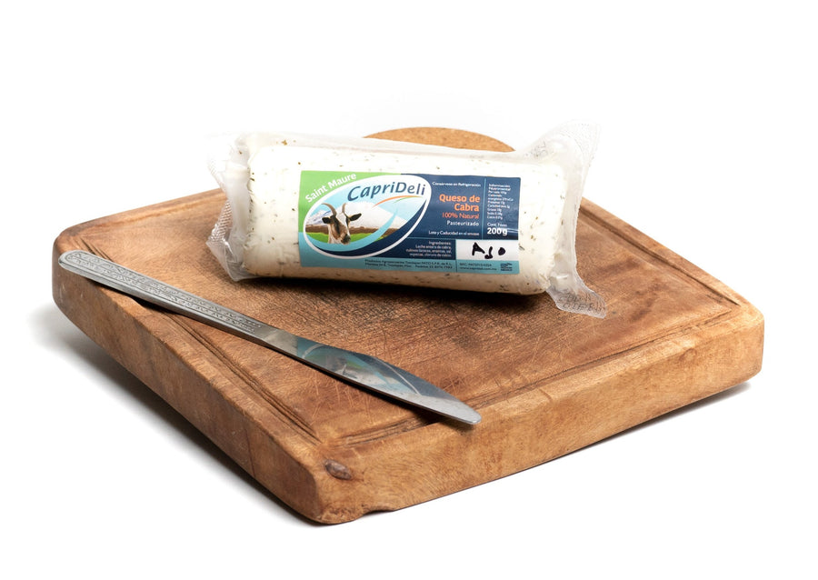 Queso de cabra Saint Maure sabor AJO - 200 gr