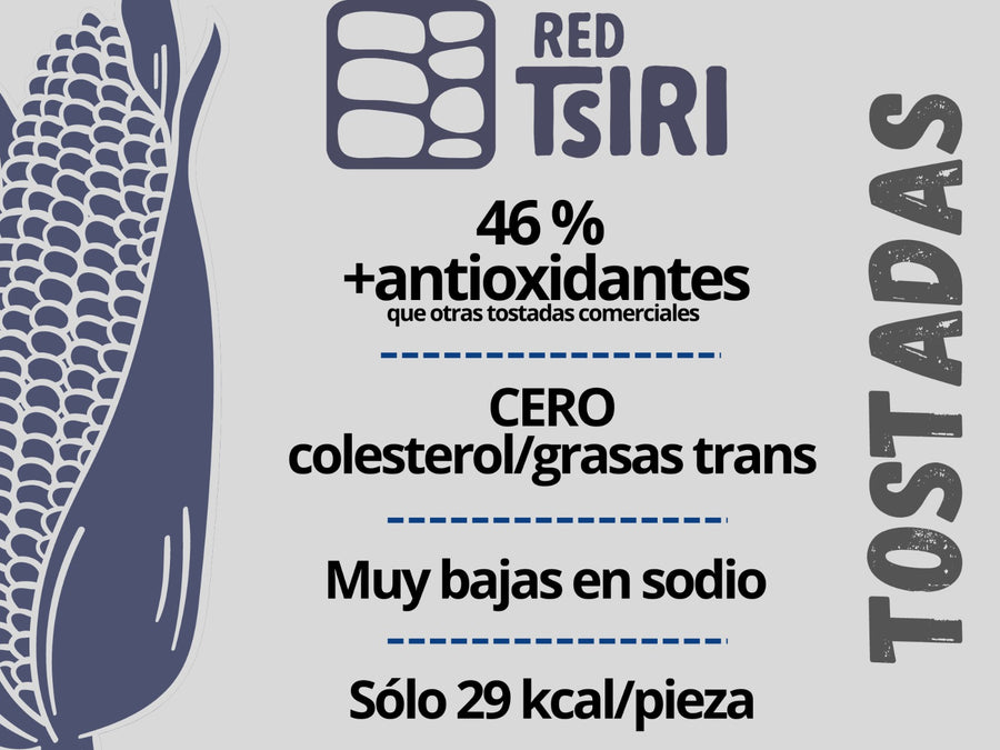 Tostadas de Maíz Azul | 12 pzas