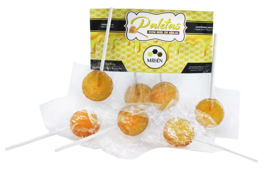 Paletas de miel - 7 pzas