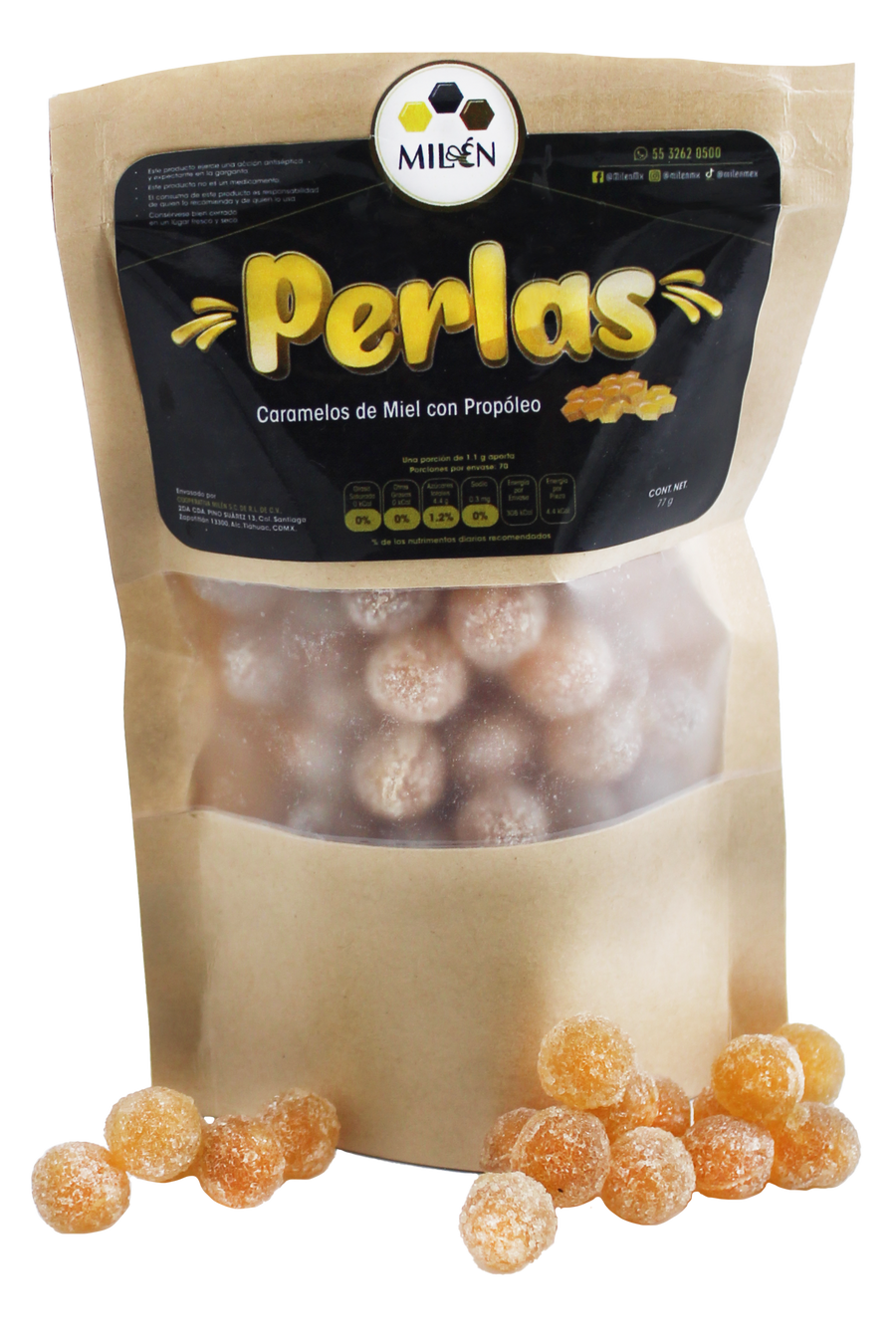 Perlas de miel con propóleo - 77 gr