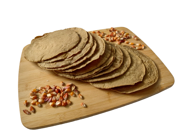 Tortillas nixtamalizadas de maíz Anaranjado  (Maíz Nativo de Tlalpan)